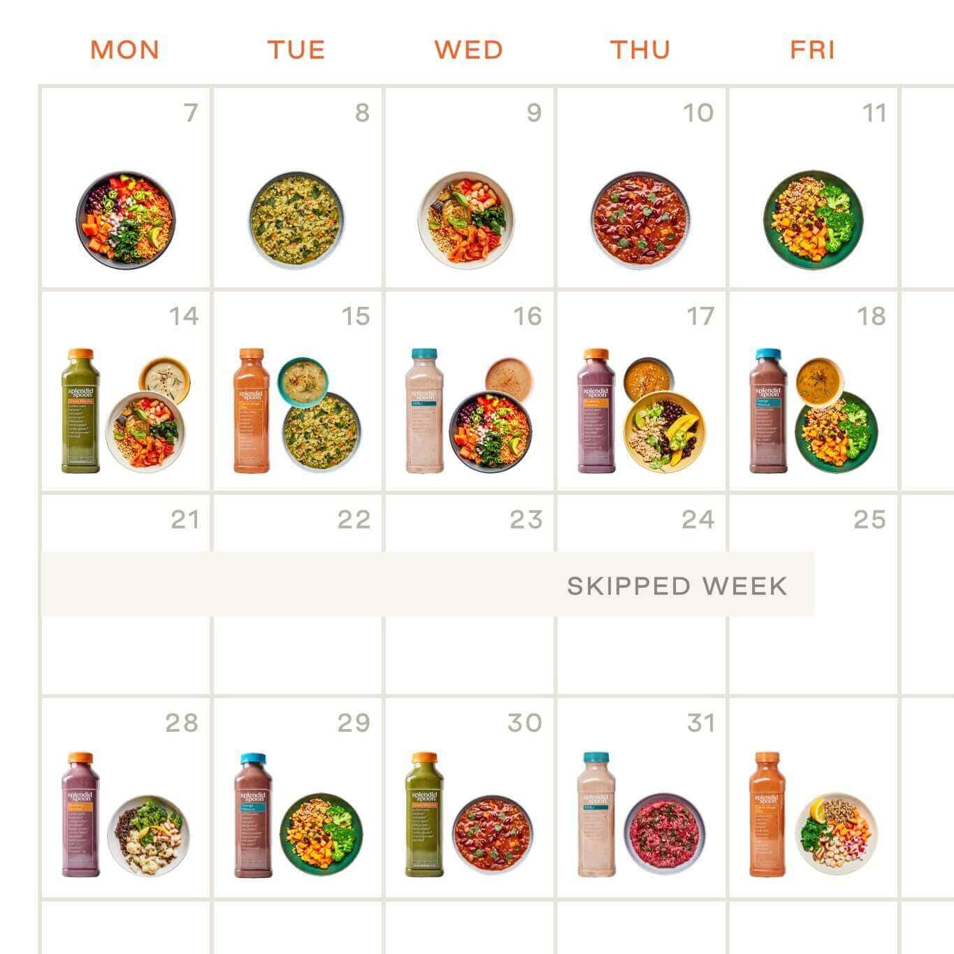 Splendid Spoon Meal Delivery Review! 5 Splendid Spoon Calendar